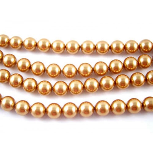 Swarovski Round Pearl 5810 Bright Gold Pearl 8mm - Each